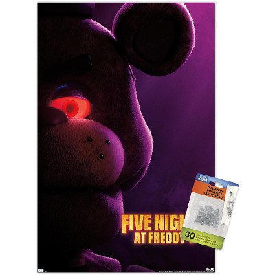 Trends International Five Nights At Freddy's Movie - Freddy One Sheet  Framed Wall Poster Prints Black Framed Version 14.725 X 22.375 : Target