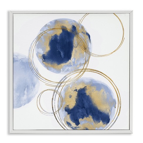 Stupell Industries Golden Rings and Circles Abstraction, 17" x 17" - image 1 of 4