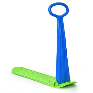 Costway Folding Snow Scooter W/Grip Handle Portable Snow Sled for Kids Teenagers - 1 of 4