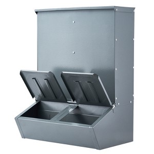 VEVOR Hog Feeder, 3.7 Bushel Capacity, Double Door Pig Feeder, Heavy Duty Steel Piglets Feeder, Multipurpose Trough Creep Feeder, Livestock Feeder - 1 of 4