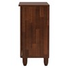 Gisela Two-Tone Shoe Cabinet with 2 Doors Oak/White - Baxton Studio: Modern Design, 3 Shelves, Vinyl Legs - 4 of 4