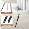 Sapphtopaz Modern Dining Chairs Set with Tufted Backrest Upholstered Kitchen Chair with Metal Legs High Chair for Dining Room, Living Room - 4 of 4
