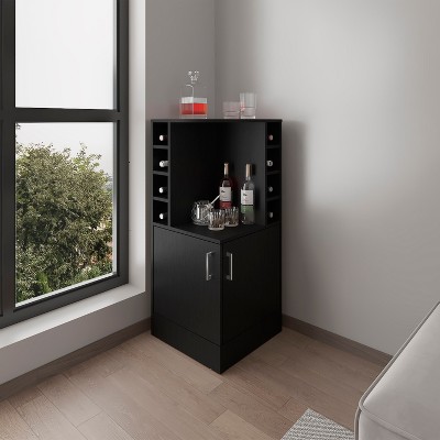 Vynxaria Bar Cabinet with 2 Doors, 8 Wine Bottle Compartments, Modern Design