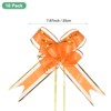 Unique Bargains Plastic Gold Edge Satin Decorations Gift Wrap Bows Pull Bows 10 Pcs - 3 of 4