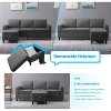 Mjkone Convertible Sectional Sofa Couch, 3-Seat L-Shaped Sofa with Storage Ottoman - 3 of 4