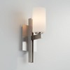Possini Euro Design Ludlow Modern Wall Light Sconce Brushed Nickel Hardwire 4 1/2" Fixture Frosted Glass Shade for Bedroom Bathroom Vanity Reading - 2 of 4