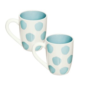 carol & frank Surf Dot Mug, Set of 2 20 oz - 1 of 3