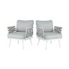 Christopher Knight Home Barbara Modern Outdoor Metal and Rope Upholstered Club Chairs (Set of 2) - 2 of 4