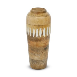 Mela Artisans Rajiv Mangowood, RusticNatural Vase - 1 of 4