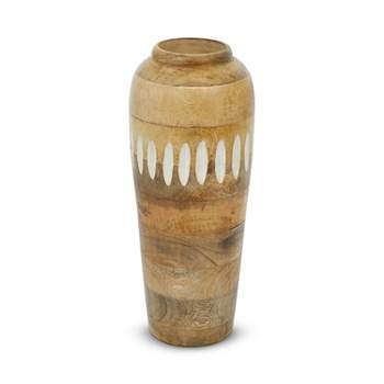 Mela Artisans Rajiv Mangowood, RusticNatural Vase