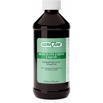 Geri-Care Q701-16-HST Ferrous Sulfate 220mg/5ml 16 oz. Liquid