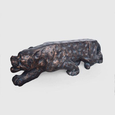 Glory Concrete Leopard Shaped Patio Bench Copper - Christopher Knight Home