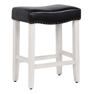 WestinTrends Upholstered Saddle Seat Bar Stool - 1 of 4