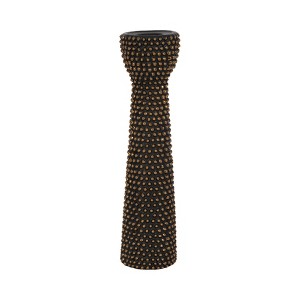 Sagebrook Home 16" Ceramic Spiked Candle Holder - Contemporary Black and Gold Gothic Bold Decorative Candle Holder for Home, Office, Event Decor - 1 of 4