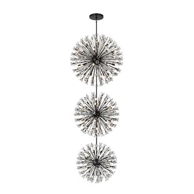 Elegant Lighting Vera 74 - Light Chandelier in  Black