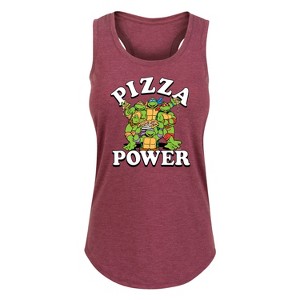 Women's - Teenage Mutant Ninja Turtles - Pizza Power Graphic Racerback Tank - 1 of 4