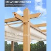 Woodgrain Aluminium Pergola Upgraded Retractable Outdoor Pergola with Canopy Modern Gazebo for Backyard, Patio, Porch, Grape Trellis - 2 of 4