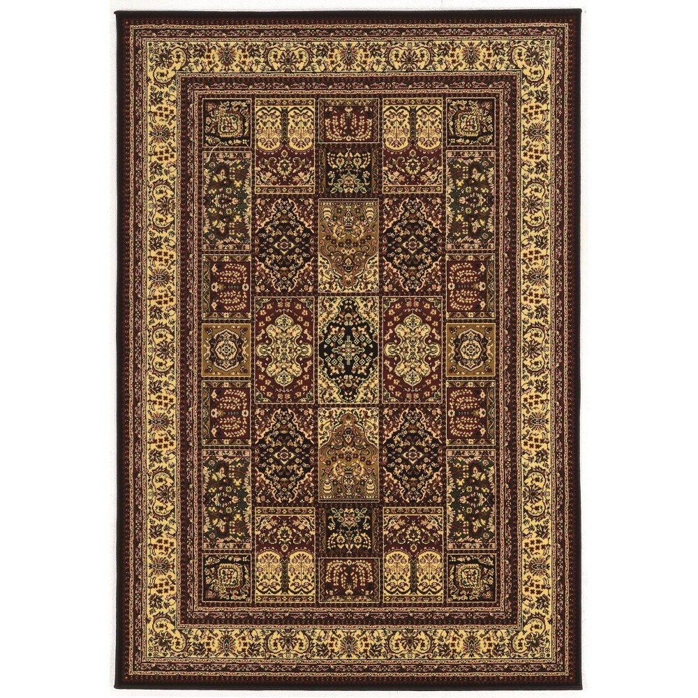 9'x12' Persian Style Treasures Baktiyari Rug Off White/Red - Linon