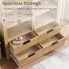 71" Tall Bookshelves with 4 Drawers,6 Tier Large Bookcase,Standing Shelving Unit for Living Room, Kitchen, Home Office - 3 of 4