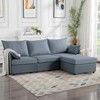 MAYEERTY 93.7" Modular Sofa with Ottoman - Removable Washable Covers, 3 Colors, 2 Arm Pillows - 2 of 4