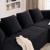 130" Deep Seat Memory Foam Sectional Sofa with 5 Pillows - 3 of 4