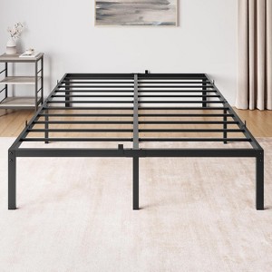 Metal Bed Frame Heavy Duty Platform Base with Noise-Free Grid Support No Box Spring Needed, Tool Free Assembly & Underbed Storage Space - 1 of 4