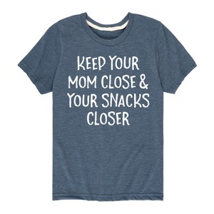 Boys' - Instant Message - Mom Close Snacks Closer Short Sleeve Graphic T-Shirt - 1 of 4