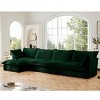 L-Shaped Convertible Sectional Sofa,4 Seat Sofa With Suppleness Armrests And 2 Big Pillows,Sectional Sofa For Living Room-Cuddlewood - 3 of 4