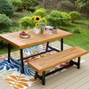 2pc Acacia Wood Patio Set with Bench - Captiva Designs: Weather-Resistant, Ergonomic Design - 2 of 4