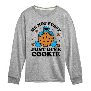Boys' - Sesame Street - Me Not Fussy-Toddler and Youth Long Sleeve T-Shirt Long Sleeve Graphic T-Shirt - 1 of 3