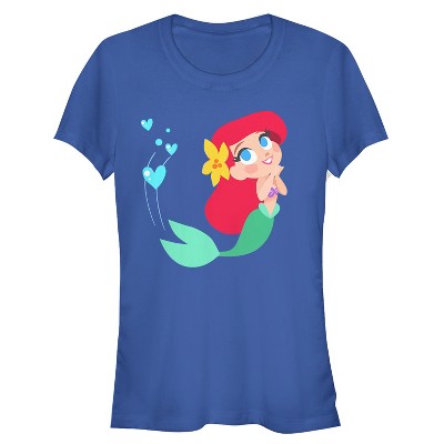 Disney Little Mermaid Ariel Dreaming Rock Junior T-Shirt
