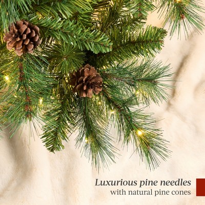 9-Foot Pre-Lit Scotch Pine Christmas Tree with Multicolor LED Lights