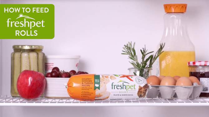 Freshpet Nature&#39;s Fresh Roll Grain Free Turkey Recipe Refrigerated Wet Dog Food - 5lbs, 2 of 7, play video
