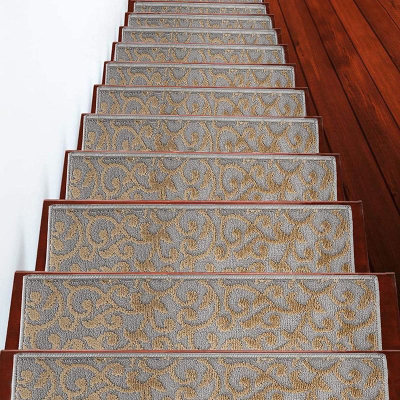 Sussexhome Leaves Collection Non-Slip Carpet Stair Treads for Wooden Steps, 9" X 28", 2 of 11