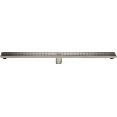 ALFI ABLD36D 36Inch Modern Stainless Steel Linear Shower Drain with Groove Lines
