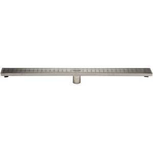 ALFI ABLD36D 36Inch Modern Stainless Steel Linear Shower Drain with Groove Lines - 1 of 4