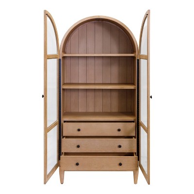 Martin Furniture Laurel Arched Display Cabinet Bookcase