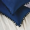 Unique Bargains Farmhouse Bedroom Decorative Velvet Pompoms Fringe Throw Pillow Covers 2 Pcs - 4 of 4