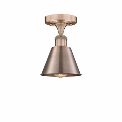 Smithfield - 1 Light Semi-Flush Mount In Industrial Style-8.25 Inches Tall and 6.5 Inches Wide