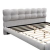 KTMBDW Upholstered Platform Bed Frame with Headboard, Square Stitched Button Tufted, Mattress Foundation with Wooden Slats Support, Grey - 3 of 4