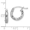 Black Bow Jewelry 3mm Diamond Cut, Polished Sterling Silver Hoops - 20mm (3/4 Inch) - 4 of 4