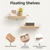FONTOI 11.8" Floating Shelves, Wall Mounted Shelves for Bathroom, Living Room, Kitchen, Hanging Shelf for Books/Decor, Maple, 3.94"*1.57"*11.81" - 3 of 4