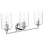 Elegant Lighting Mayson 3 light Chrome and Clear Bath Sconce - 3 of 4