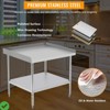 Equipment Grill Stand Table Stainless Steel NSF Certified 400 Lbs Capacity with Adjustable Legs, 2" Edge Baffle - 3 of 4