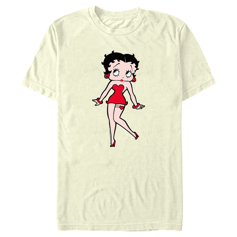 Men's Betty Boop Red Outfit Cute Pose T-Shirt, 1 of 5