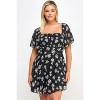 Slickblue Women's Plus Size Black Floral Chiffon Dress, Ideal for Formal Occasions and Elegant Evenings, Size 1XL-3XL - 2 of 4