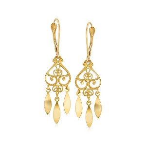 Ross-Simons Italian 14kt Yellow Gold Filigree Chandelier Drop Earrings - 1 of 3