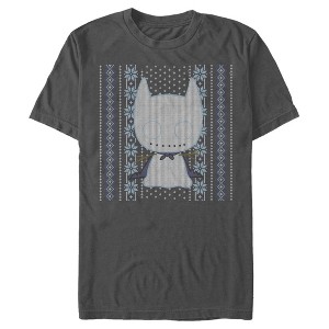 Men's Batman Ugly Christmas Chibi Snow Bat T-Shirt - 1 of 4