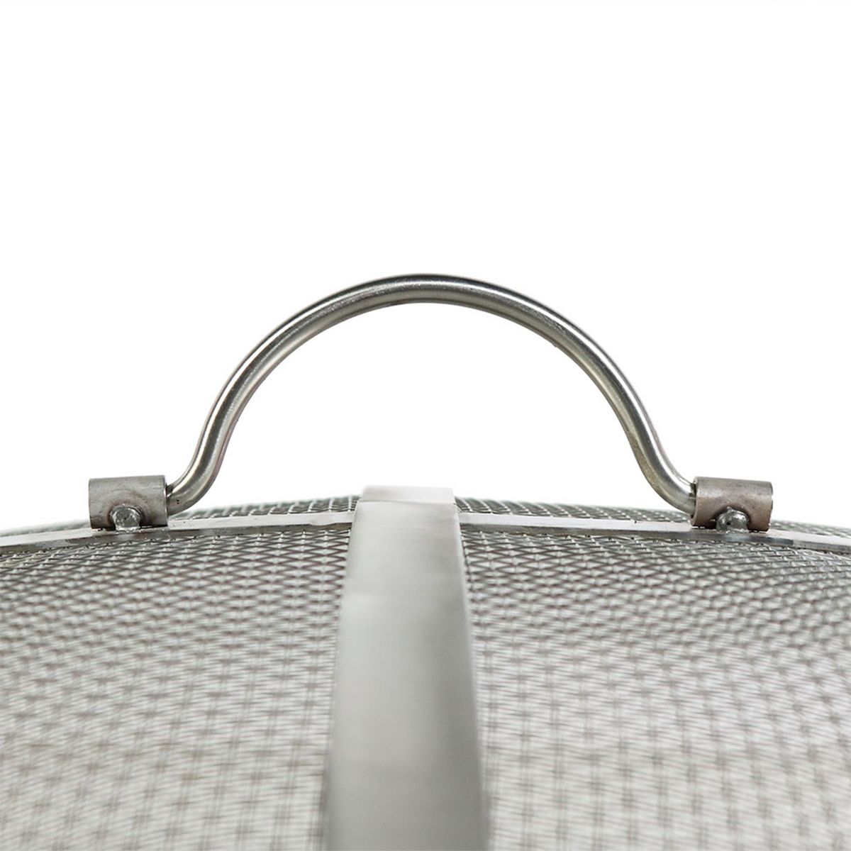 Sunnydaze Outdoor Heavy-Duty Steel Mesh Round Camp Fire Pit Spark Screen Lid with Grabber Ring Top - Silver - thumbnail 6
