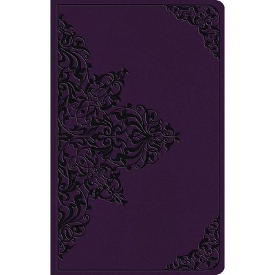 ESV Large Print Value Thinline Bible (Trutone, Lavender, Filigree Design) - (Leather Bound)